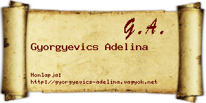 Gyorgyevics Adelina névjegykártya